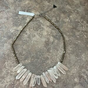 NWT Serafina for Anthropologie Quartz Crystal Necklace